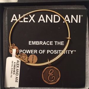 BNWT Alex & Ani 'E' Initial Bracelet